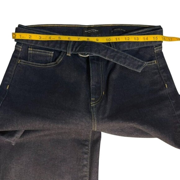 Banana Republic Premium Denim High-Rise Wide-Leg Crop Jeans 28 Dark Wash - Picture 11 of 11